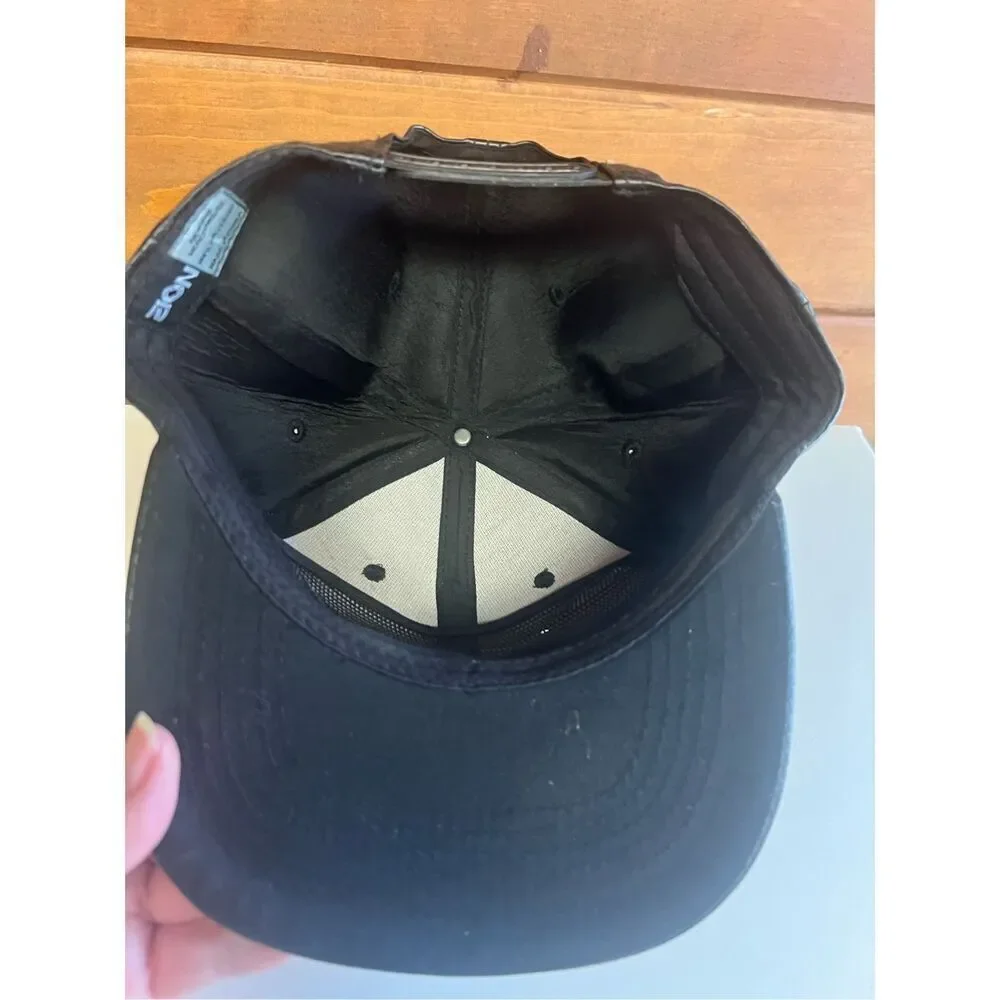 Zion KING METAL PATCH DETAILING PU SNAPBACK CAP Black NWOT